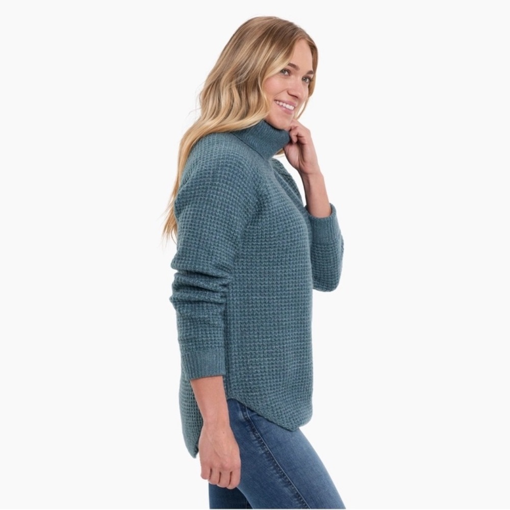 NWT KUHL sienna sweater in mineral blue Medium